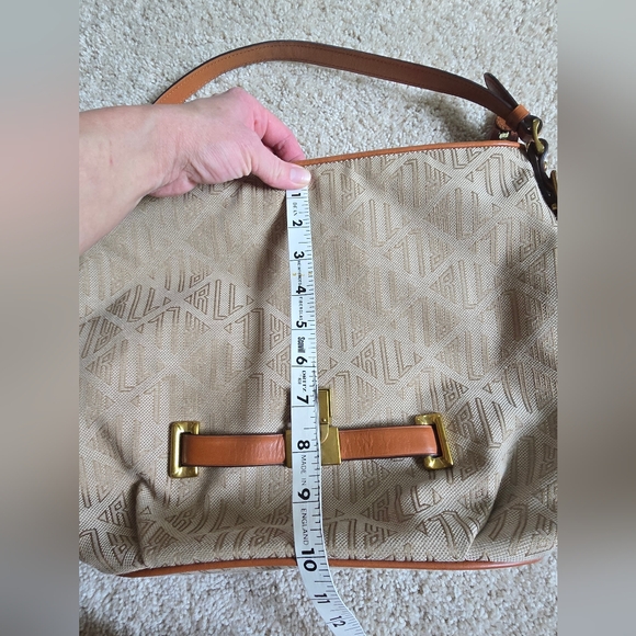 Lauren Ralph Lauren Rll Signature Monogram Handbag Purse Medium Size - Picture 8 of 16